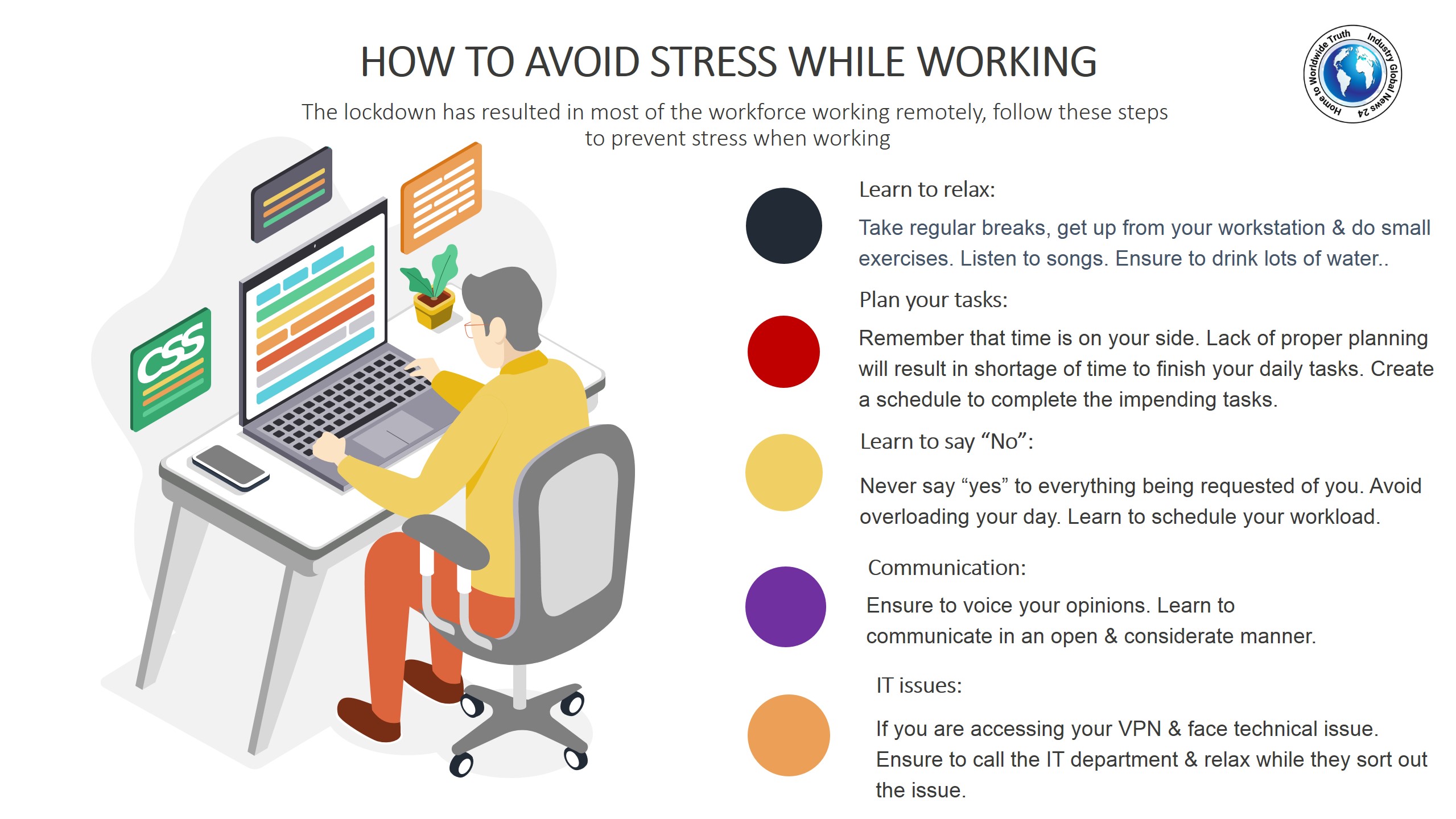 How to avoid stress while working