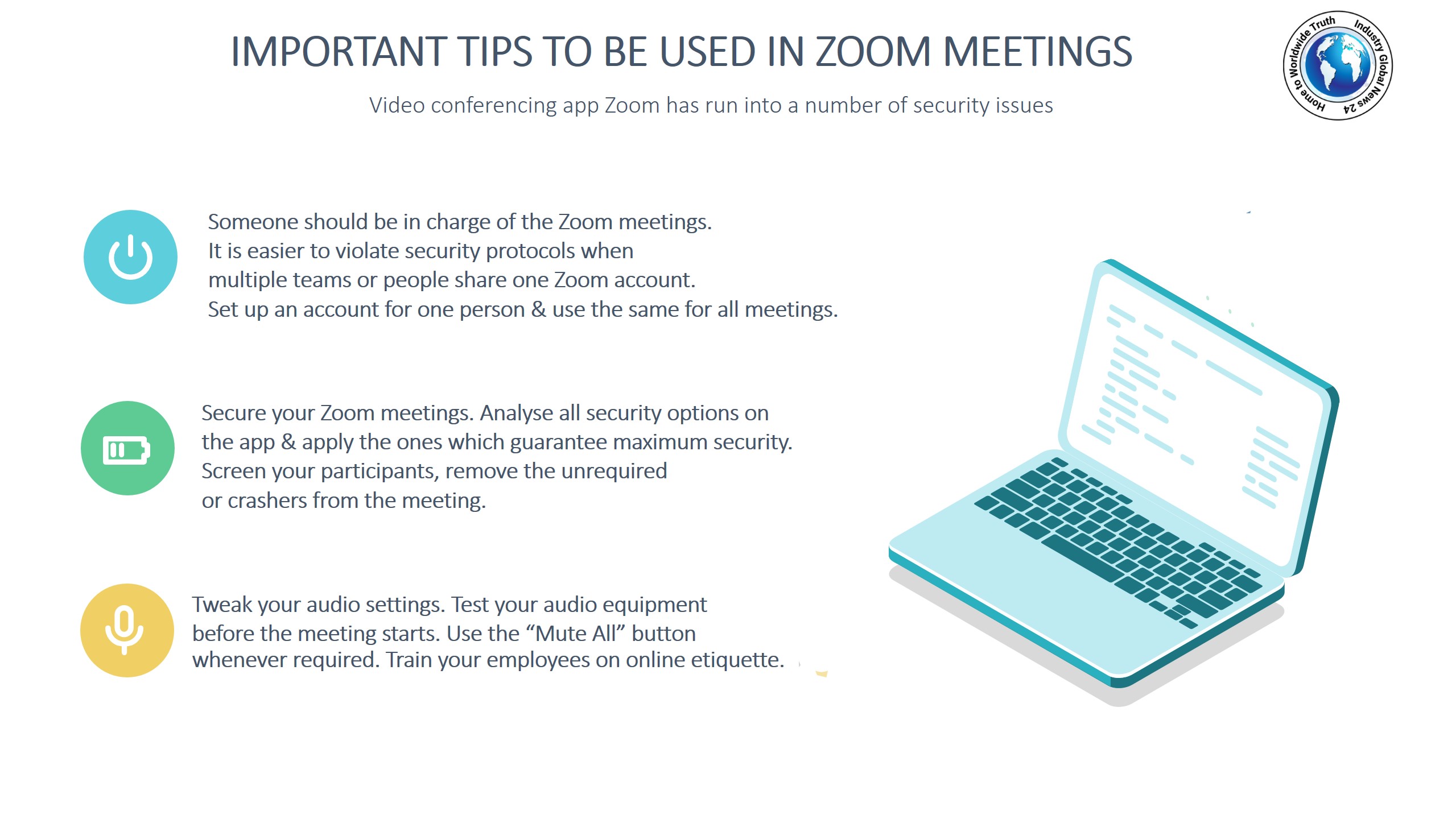 Important tips to be used in Zoom meetings