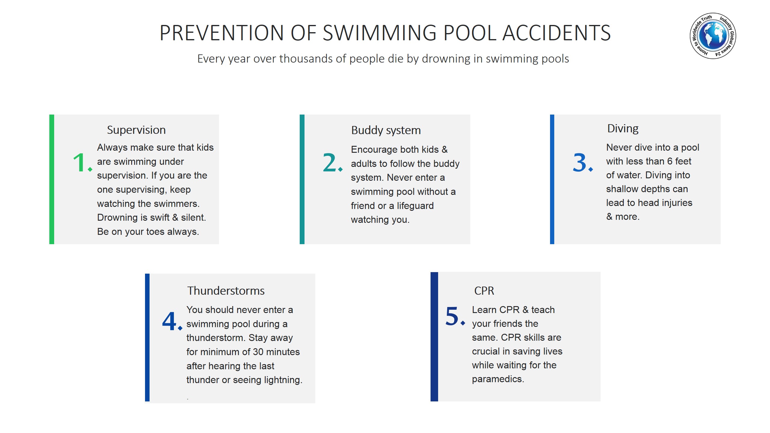 Prevention of swimming pool accidents