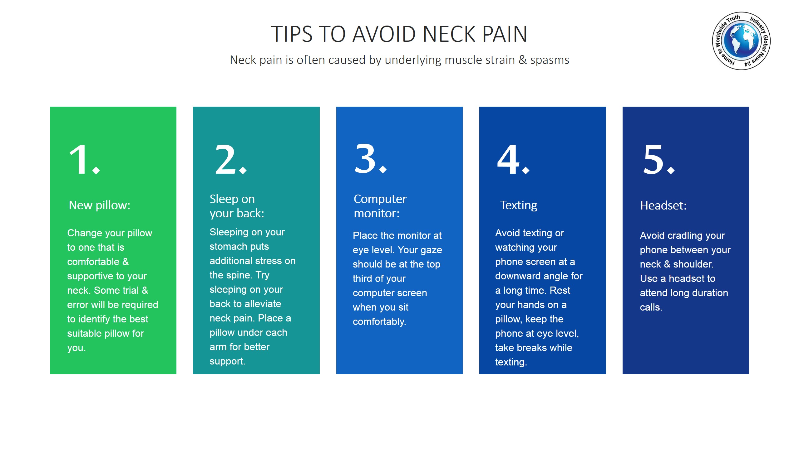 Tips to avoid neck pain