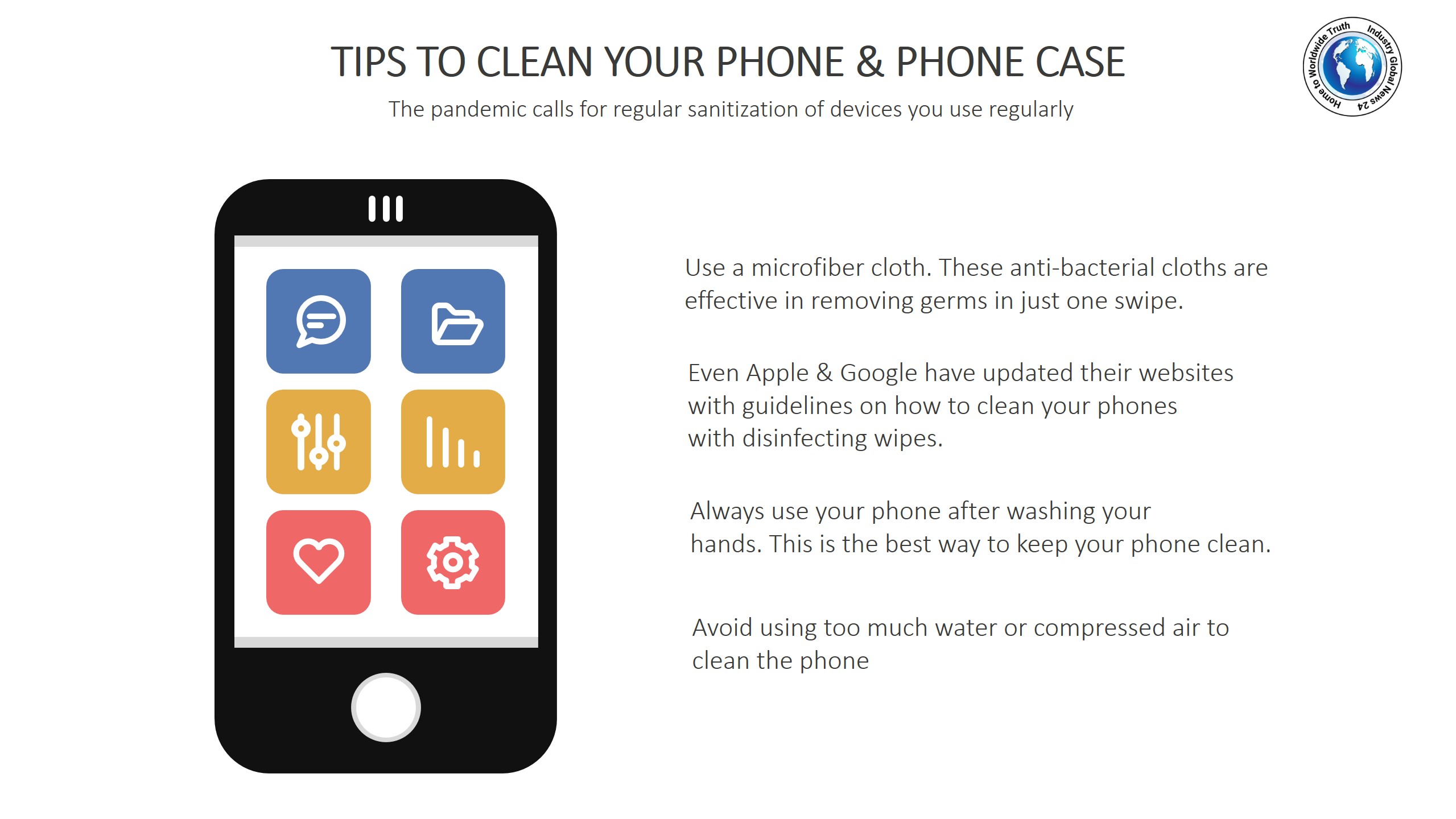 Tips to clean your phone & phone case