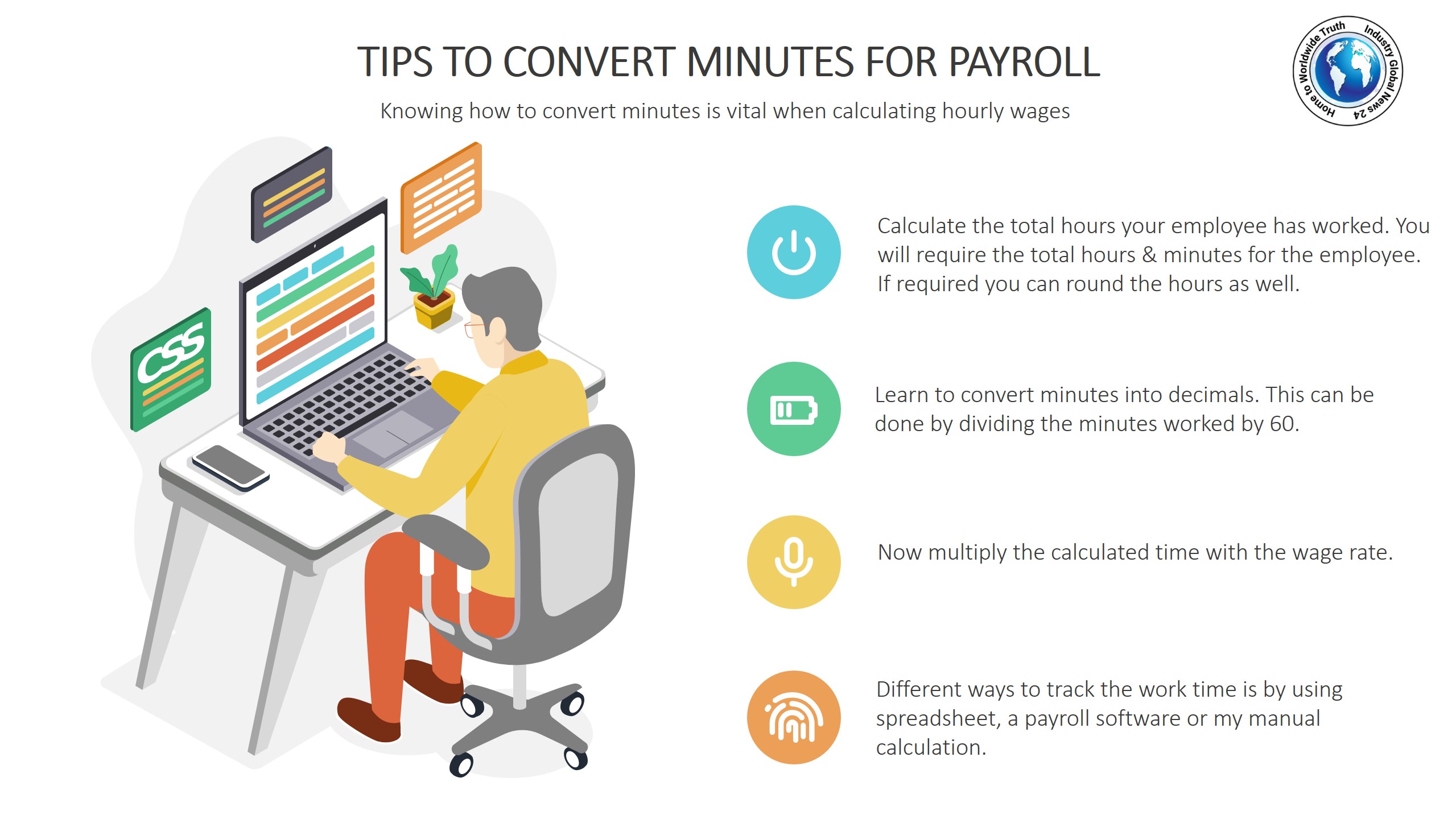 Tips to convert minutes for payroll
