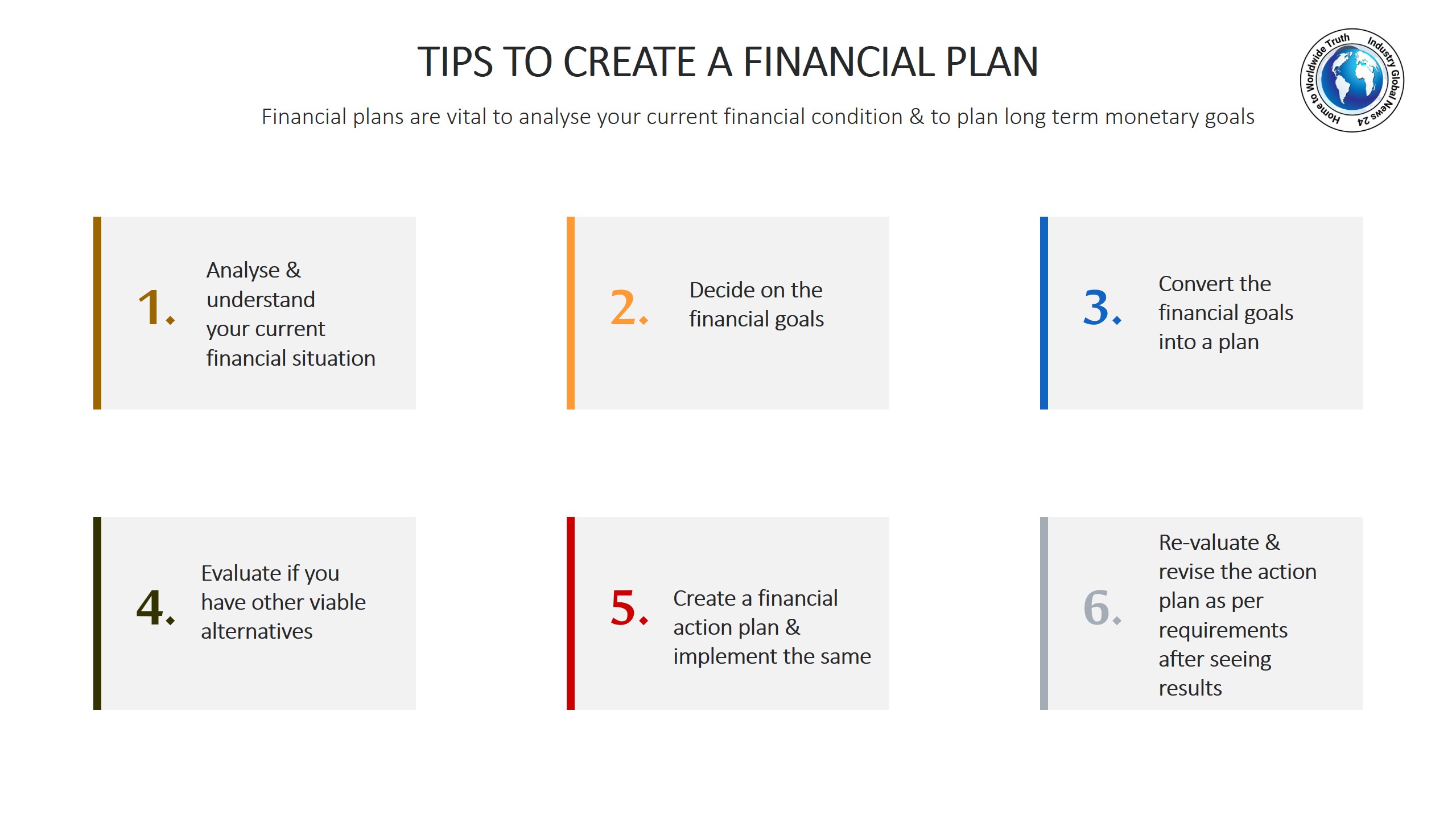 Tips to create a financial plan