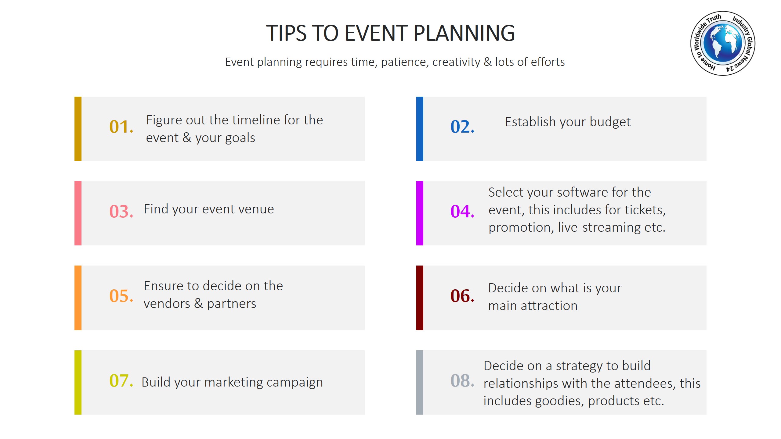 Tips to event planning