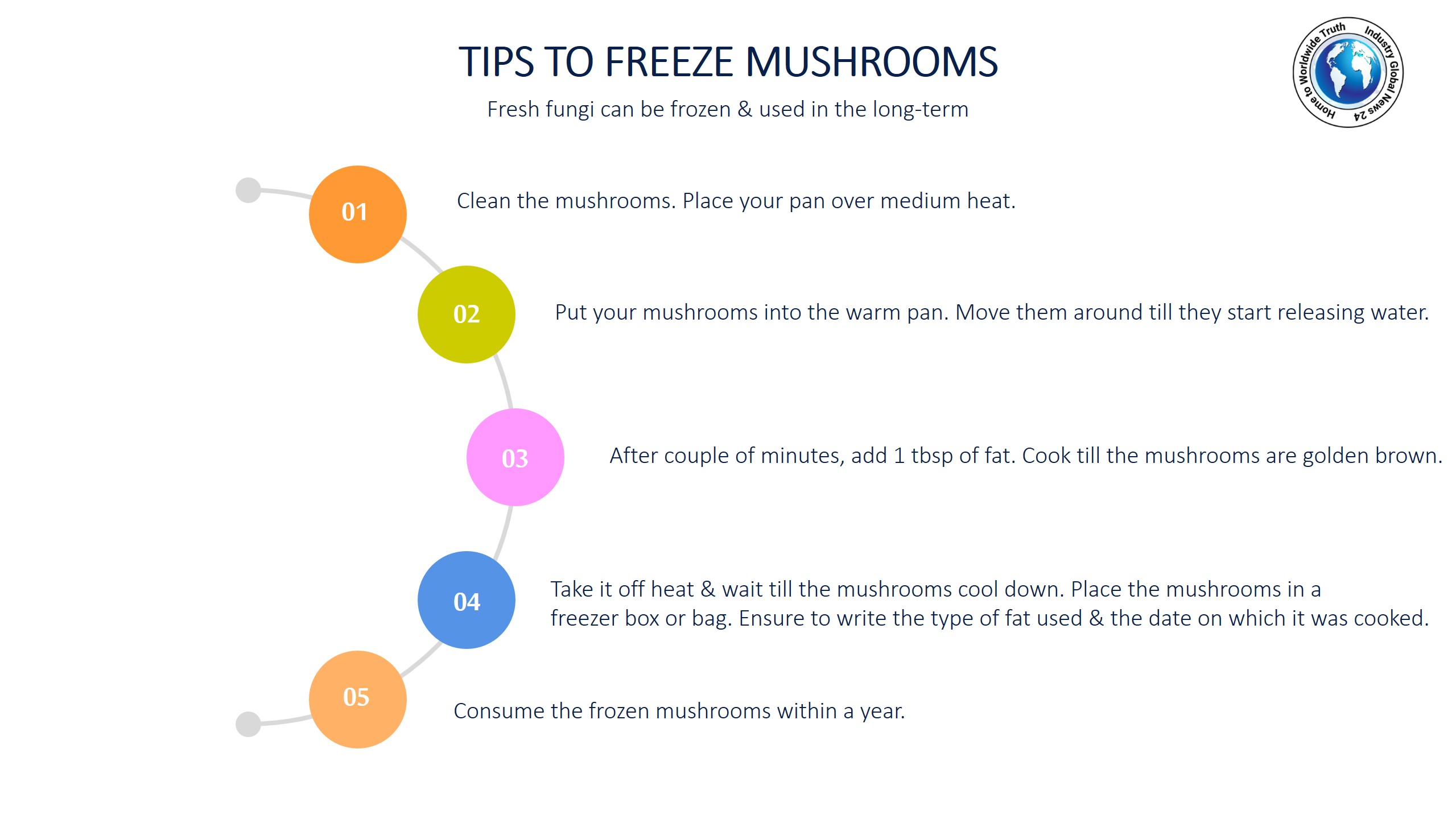 Tips to freeze mushrooms