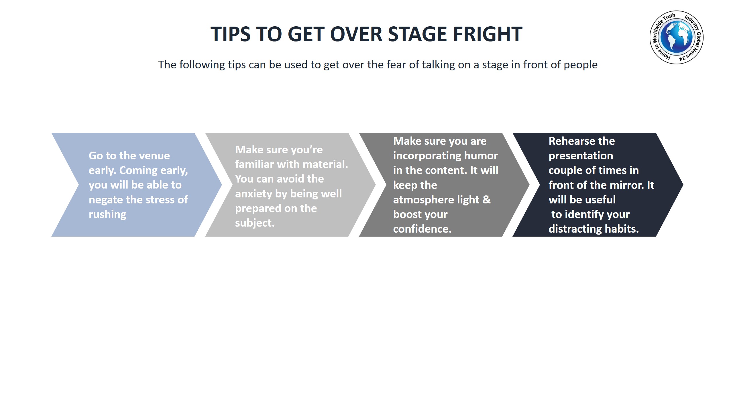 Tips to get over stage fright