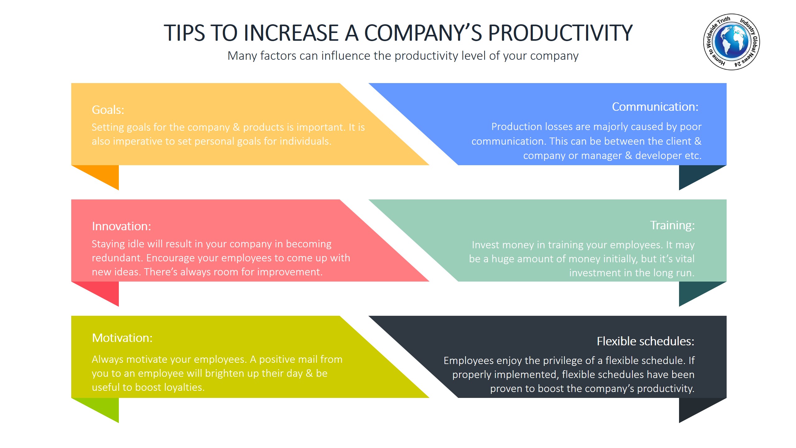 Tips to increase a company’s productivity