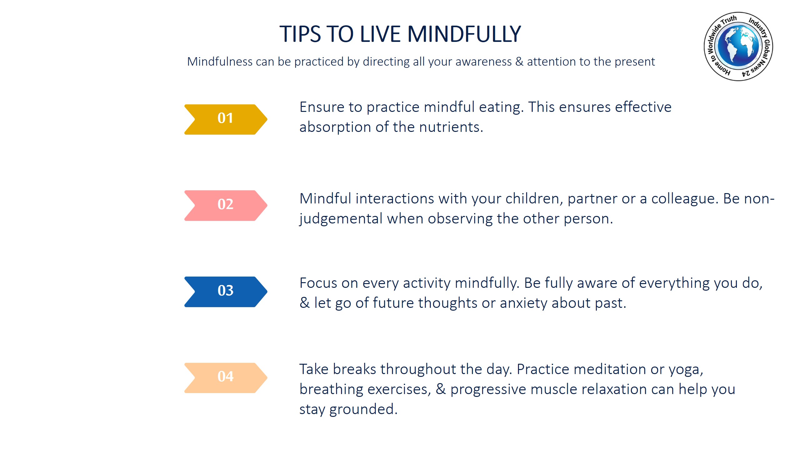 Tips to live mindfully