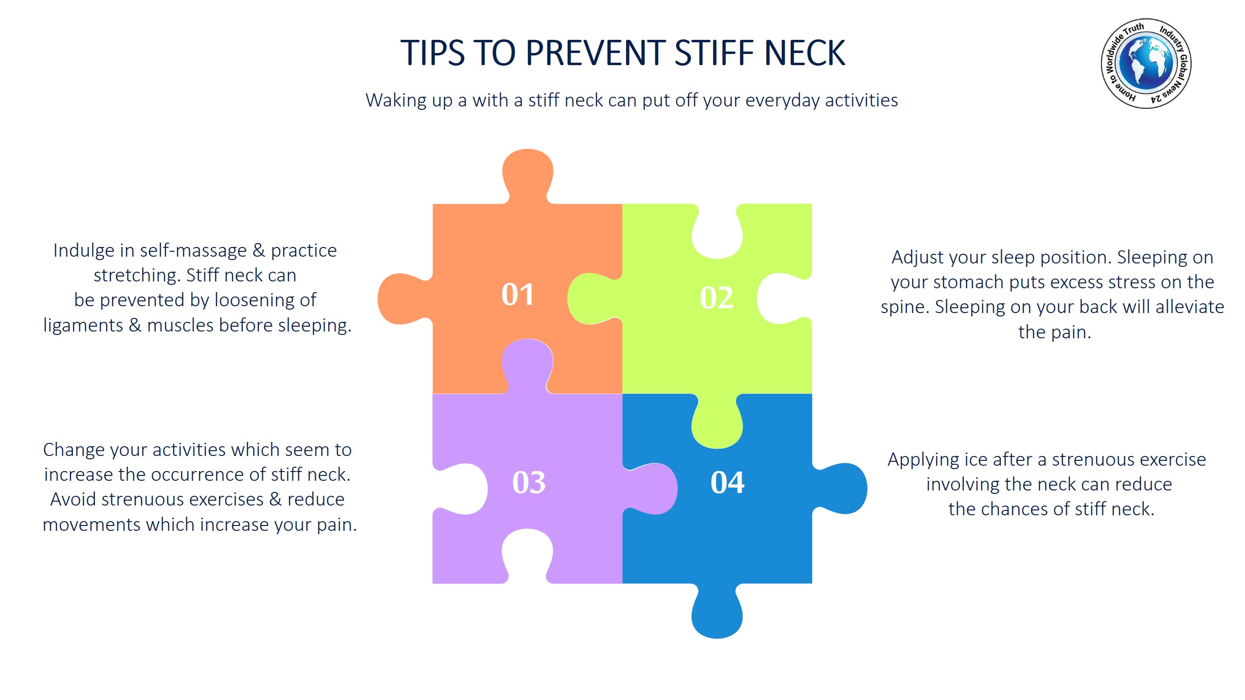 Tips to prevent stiff neck