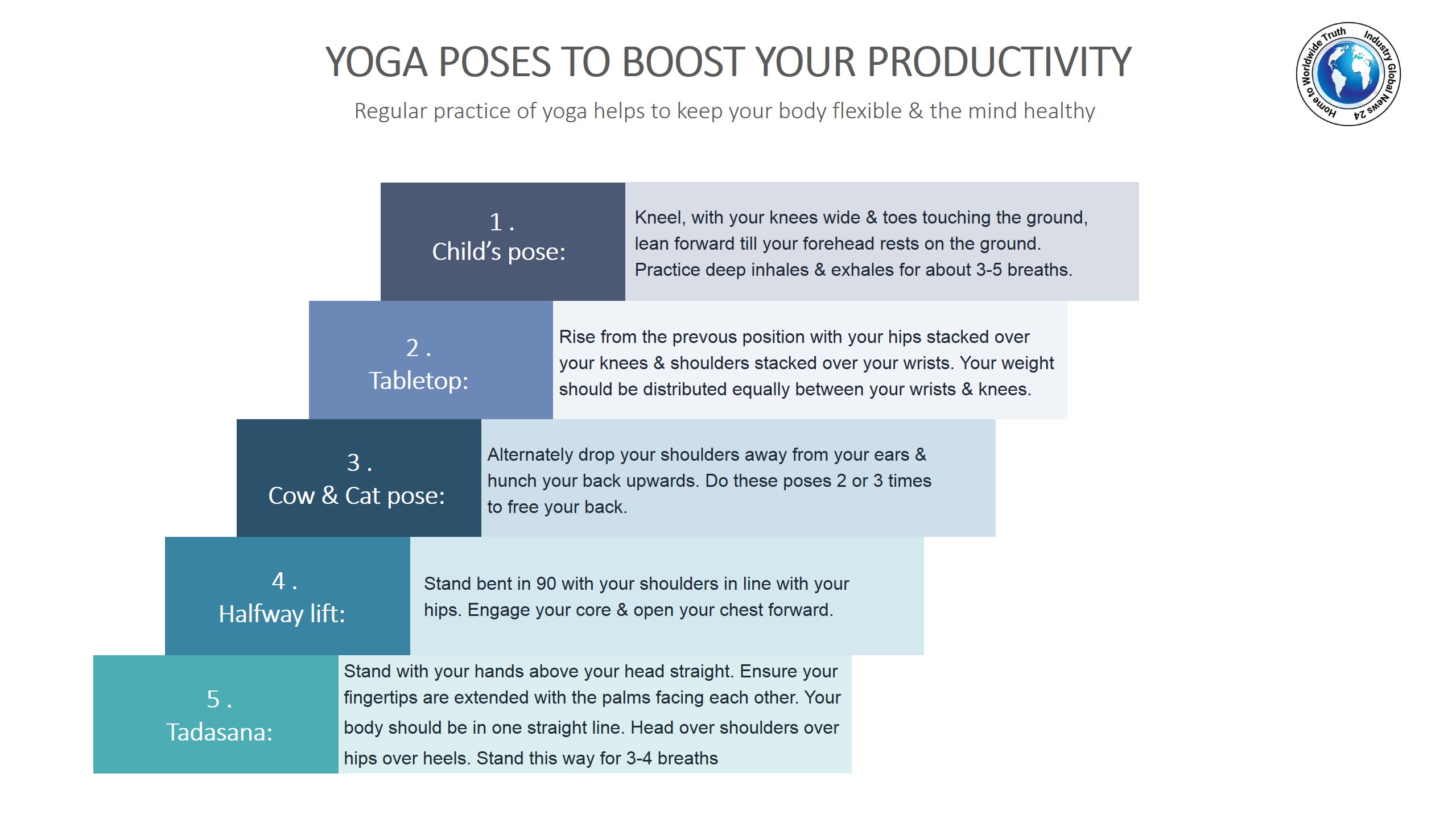 Yoga poses to boost your productivity